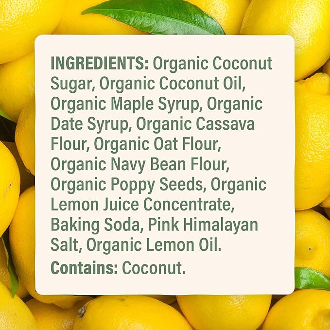 Skout Organic Lemon Poppyseed Soft Baked Cookie (3 Pack) | Soft Baked Cookies | Plant-Based | Vegan | Gluten Dairy &amp Soy Free