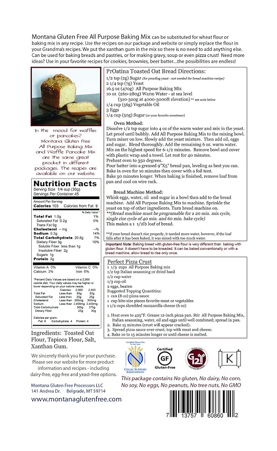 Gluten Free All Purpose Baking Mix ~ 2 Pack 3 Pound Bags
