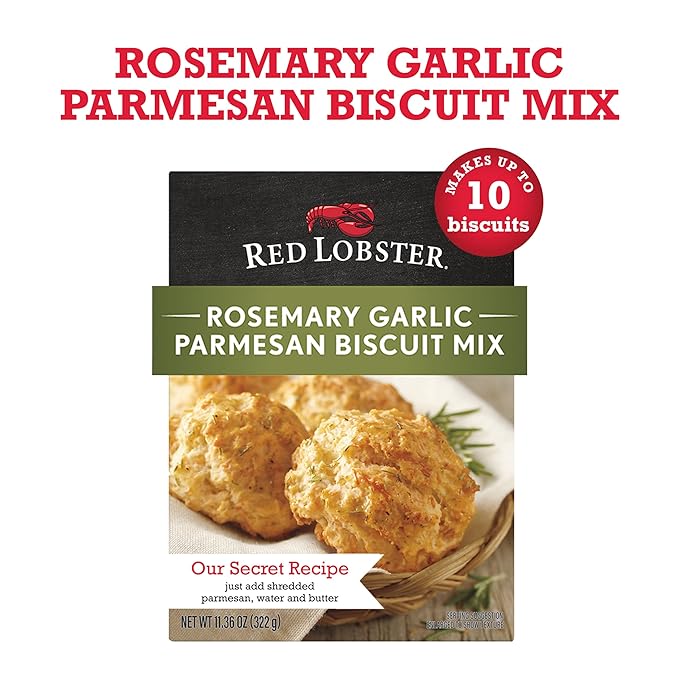 Red Lobster Rosemary Garlic Parmesan Biscuit Mix Rosemary Garlic Herb Seasoning Included 11.36 Oz Box (Pack of 12)