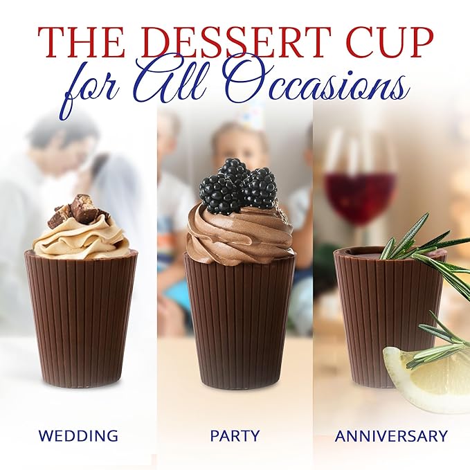 Lang’s Chocolates – Milk Chocolate Cups – Gluten-Free Kosher Certified – Add Mousse Dessert or Liqueur – Perfect for Entertaining – 64 Count