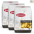 Granoro Dedicato Rigatoni #183 -Authentic Italian Pasta Made from 100% Puglia Durum Wheat Semolina Bronze Die Non-GMO Vegan 1 lb Bags (Pack of 3)