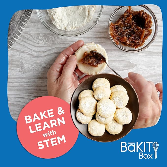 BāKIT Box Maamoul Cookie Baking Kit for Kids – Make Lebanese Date-Filled Cookies + Learn Culture – Printed Recipe &amp Activity Guides – Educational STEM Gift