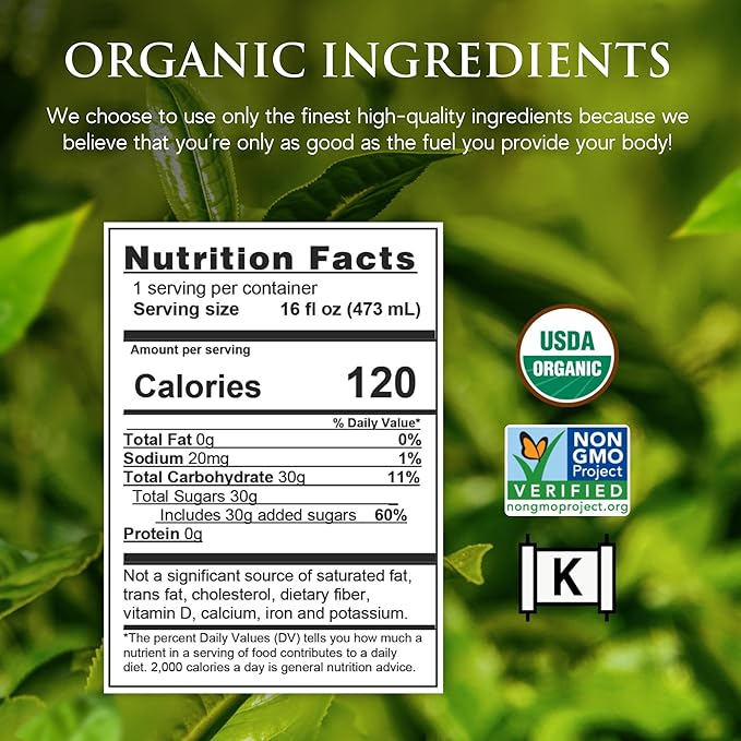 Third Street Inc. Organic Peach Black Tea 16 Fl. Oz. Crisp and Juicy Blend Ready to Drink Beverage Vegan Gluten Free Kosher Non-GMO 12 Pack