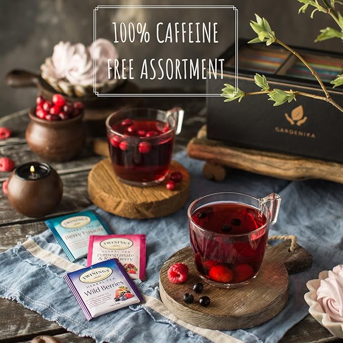 Tea Box Variety - Herbal Caffeine-Free Assortment Kosher Non GMO - Gift Set for Women and Men - 60 Ct 15 Flavors