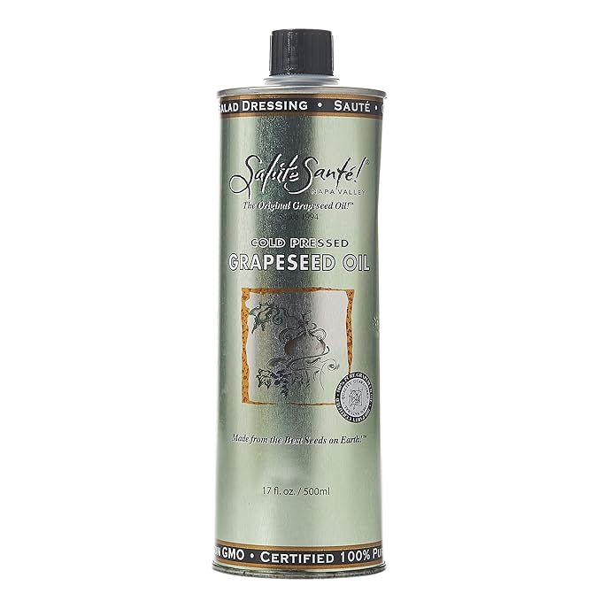 Salute Santé! Grapeseed Oil Gift Set – Oprah’s Favorite Pack of Six Cold-Pressed &amp Infused Oils – Healthy Cooking Oil Bundle for Foodies Home Chefs &amp Entertaining – Vegan Non-GMO High Smoke