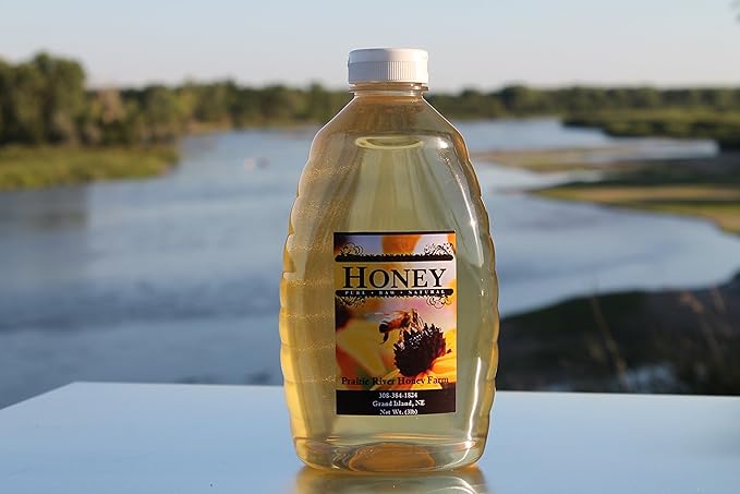 Raw Honey Pure Natural Nebraska Honey One 3lb Jar