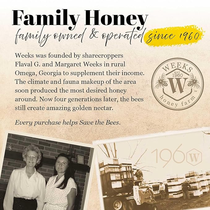 Weeks Chai Honey – Raw Infused Spicy Chai Honey with Brazilian Pepper Gluten-Free Sweetener &amp Topping for Teas Coffees Lattes Ice Cream &amp Desserts – 16 oz Jar