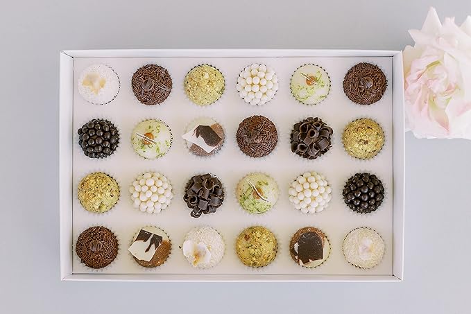 Handcrafted Gourmet Brigadeiro | Truffle Assortment - Gift Box - Valentine's Day - Mother's Day - Flavors Include: Guava Cheesecake  Creme Brulee  Chocolate  Coconut  Lime &amp Dark Chocolate La