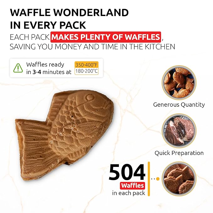 OldSoul Professional Taiyaki Waffle Mix | Crispy | Chocolate Flavor | 30 Lbs | 504 Waffles (30 Lbs Traditional)
