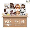 Oats Overnight Chocolate Variety Pack - High Protein High Fiber Breakfast Protein Shake - Gluten Free Oatmeal Non GMO High Protein Oatmeal - Smores Dark Chocolate Sea Salt &amp More Flavors (24 Pa