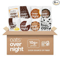 Oats Overnight Chocolate Variety Pack - High Protein High Fiber Breakfast Protein Shake - Gluten Free Oatmeal Non GMO High Protein Oatmeal - Smores Dark Chocolate Sea Salt &amp More Flavors (8 Pac