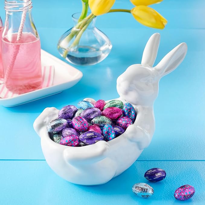 CandyKrave Hersheyes Easter Assorted Eggs Chocolate Candy - 2lb Individually wrapped Sweet &amp Creamy chocolate Eggs Candy - Bulk easter chocolate candy for Snacking Pinata Parties Gifting &amp M