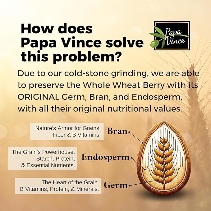 Papa Vince Organic Whole Wheat Pasta - Non enriched no bleached made from ancient grains durum &amp timilia grown in Sicily Italy. No funny taste al dente texture minimal processed small batch p