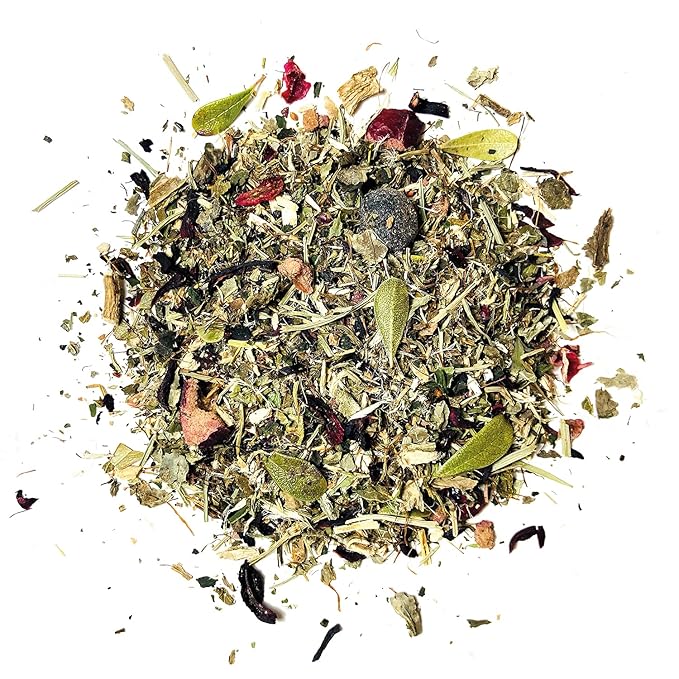 FunctionaliQi Flush Herbal Tea for Urinary Health - Marshmallow Root Milk Thistle Cornsilk and Goldenseal Hibiscus Blend with Nettles Cleansing Herbs and Cranberries (14 tea bags)
