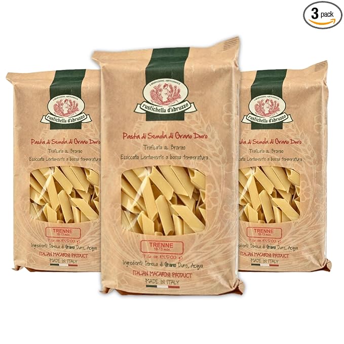 Rustichella d'Abruzzo Trenne Pasta Unique Triangular Penne Shape Ideal for Olive Oil Sauces &amp Bakes Authentic Italian Durum Wheat Perfect for Chefs &amp Home Cooks Holds Sauce Beautifully 5