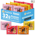 Hethstia High-Protein Ramen Variety Pack 8-Pack Instant Ramen Noodle Soup (Chicken Beef Spicy Kimchi Spicy Curry) 32g Plant-Based Protein Vegan Non-GMO Low Fat Pre-Packaged Quick Meal