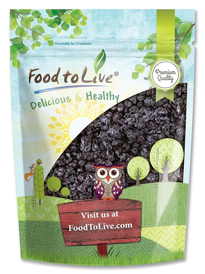 Food to Live Dried Blueberries 1.5 Pounds – Unsulfured. Rich in Nutrients. Perfect Snack or Addition to Cereals Salads Yogurt and Baking. Lightly Sweetened and Coated with Sunflower Oil. Made in