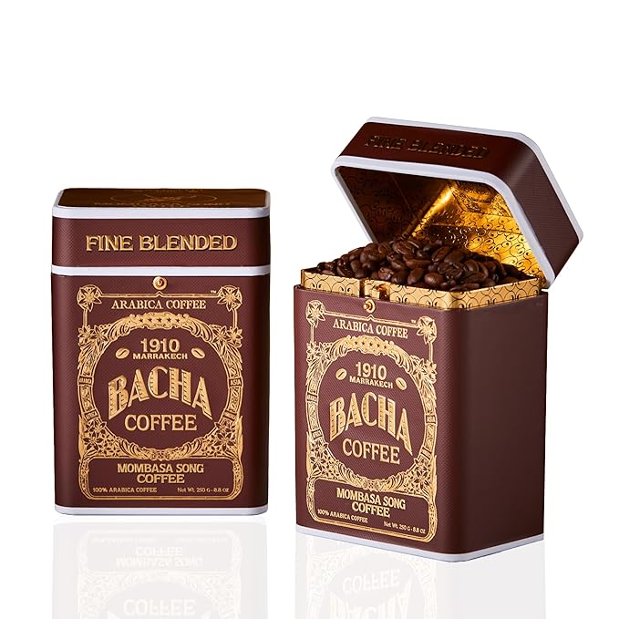 Bacha Coffee | Mombasa Song Fine Blended Whole Beans Medium Roast 100% Arabica Specialty Coffee 250g Signature Nomad Collection Gift Box
