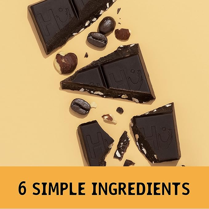 Hu Chocolate Bars | 12 Pack Hazelnut Coffee Crunch Chocolate | Natural Organic Vegan Gluten Free Paleo Non GMO Fair Trade Dark Chocolate | 2.1oz Each