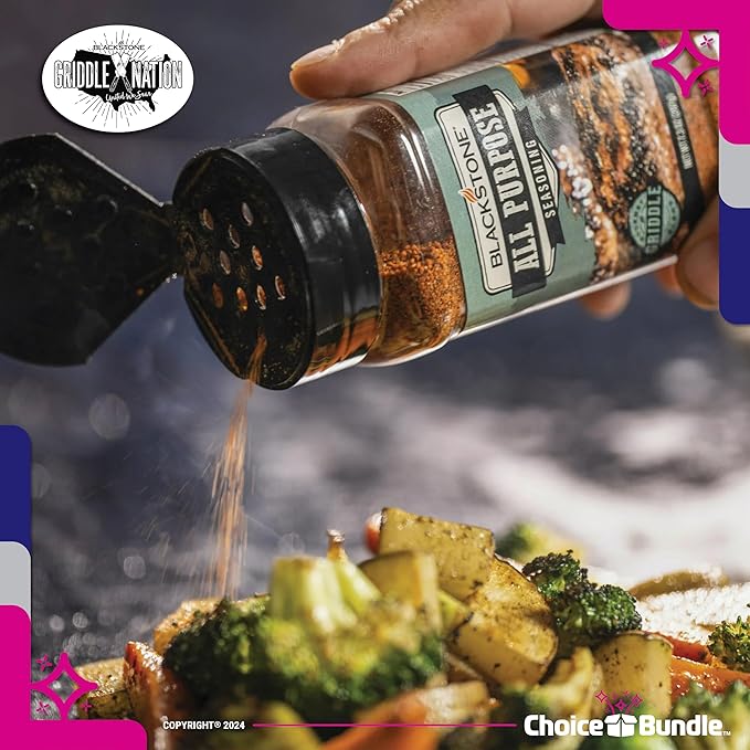 Blackstone All Purpose (AP) Seasoning – Gourmet Griddle Premium Barbecue Rub 2 Pk (14.6 oz) + BBQ Masters &amp Opener (4 Items)!