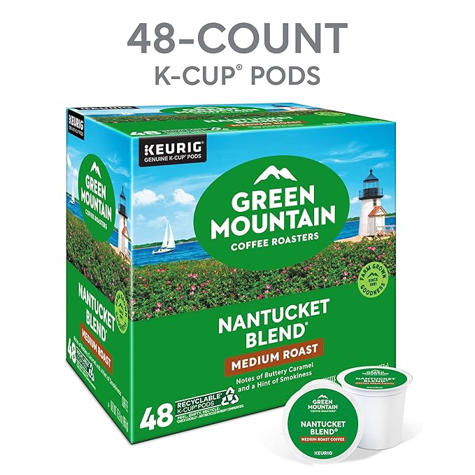 Green Mountain Coffee Roasters Nantucket Blend Single-Serve Keurig K-Cup Pods Medium Roast Coffee Pods 48 Count