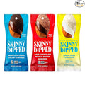 SkinnyDipped Snack Attack Almond Variety Pack Chocolate Covered Almonds Low Sugar Gluten Free Healthy Snack 1.2 Ounce Bags (Pack of 15)