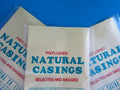 Smokehouse Chef Three full Hanks of Pre-flushed NATURAL Hog Sausage Casings Casing Now in Clear Cryovac packaging.