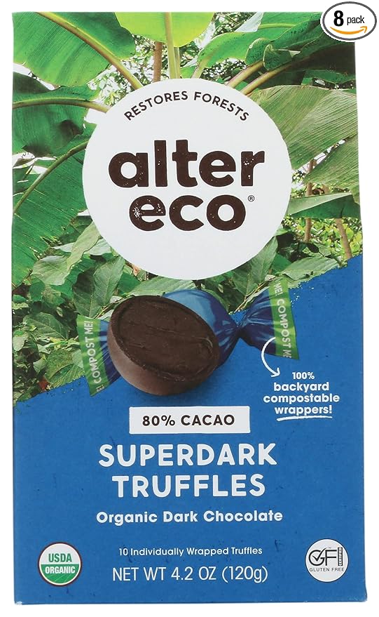 ALTER ECO CHOCOLATE TRUFFLE SUPERDARK 4.2OZ 8PACK