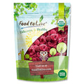 Food to Live Organic Freeze-Dried Raspberries 12 Ounces – Whole Natural Berries No Sugar Added Vegan and Nutritious Snack Perfect for Smoothies and Baking Non-GMO Kosher Bulk