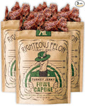 Righteous Felon Turkey Jerky - Basil Infused - All Natural Hormone and Preservative Free Protein Packed Snack - Low Sugar High-Protein Healthy Turkey Jerky For People - 3 Pack