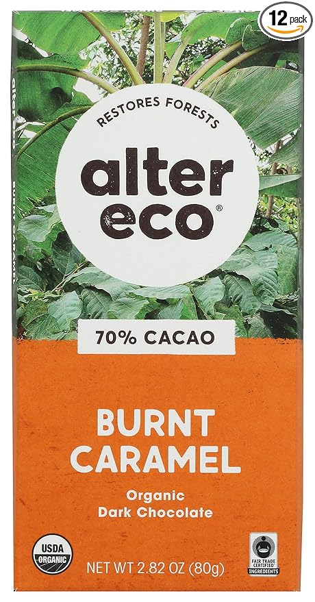 Alter Eco Choc Bar Drk Sltd Brnt Cr 2.82 Oz (Pack of 12)