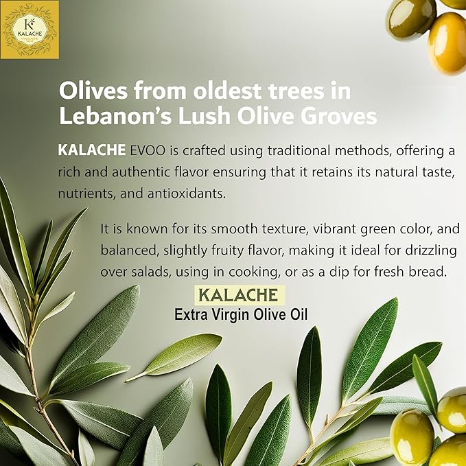 KALACHE Extra Virgin Olive Oil 750ml Glass Bottle Cold Pressed Premium Quality
