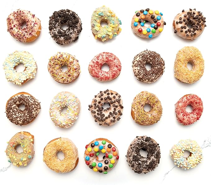 CrumbleCrate Vanilla Glazed Funfetti Donuts DIY Baking Kit | Gourmet Donut Making Set for Adults &amp Kids | Pre-Measured Ingredients &amp Baking Tools