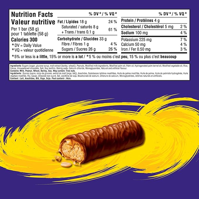 Cadbury Wunderbar Chocolate Bars 24ct Imported from Canada)