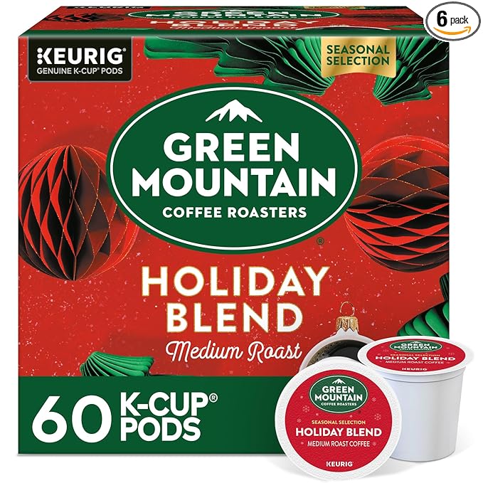 Green Mountain Coffee Roasters Holiday Blend Coffee Keurig Single Serve K-Cup Pods 60 count