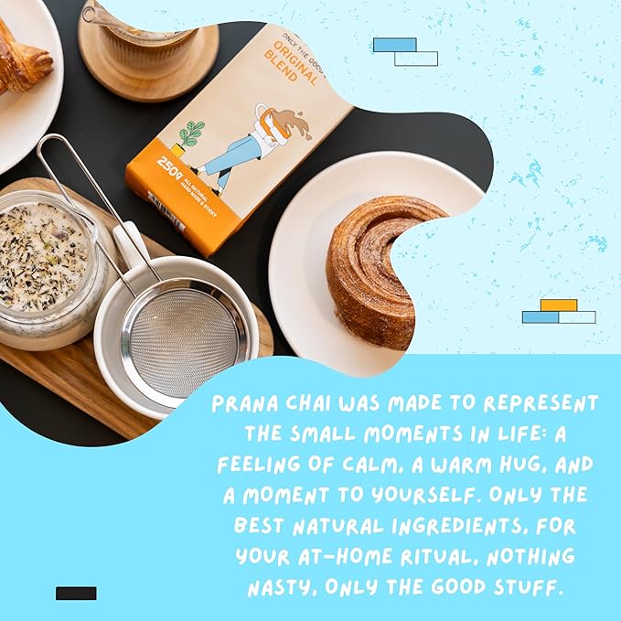 Prana Chai Sugar Free Chai Tea Agave Blend - Vegan Friendly Hand-Blended Natural Australian Loose Leaves All-Natural Chai -250g