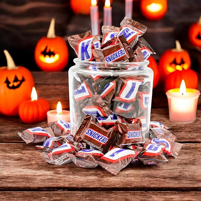Easter ASSORTIT X Snickers Miniatures Peanut Caramel Candy Bars Individually Wrapped Bulk 1.5 Lbs 75+ Pcs Perfect for Trick Or Treat Parties Pinata Fillers (24-Oz)