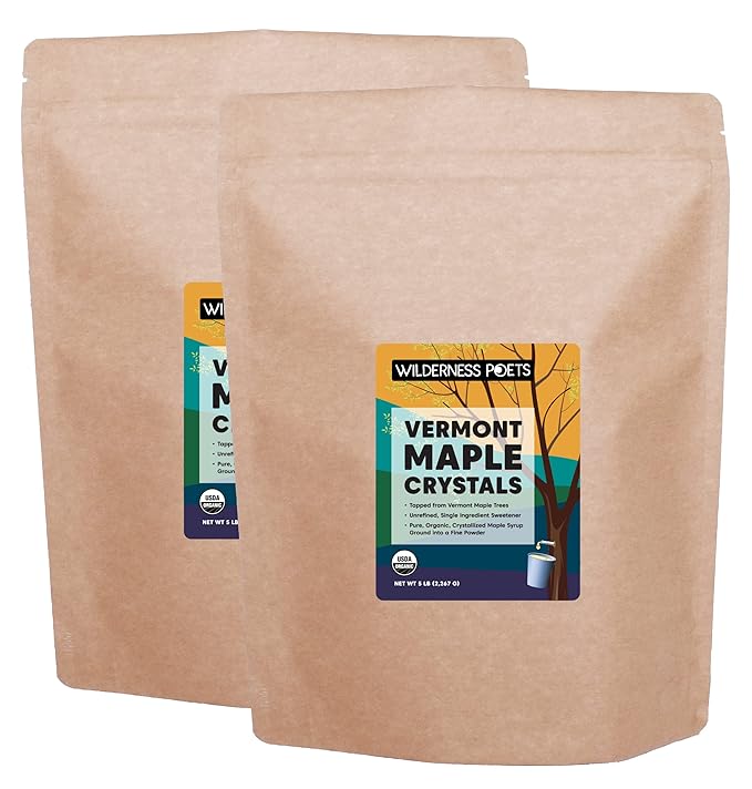 Wilderness Poets Organic Maple Sugar Crystals (160 Ounce - 10 Pound)