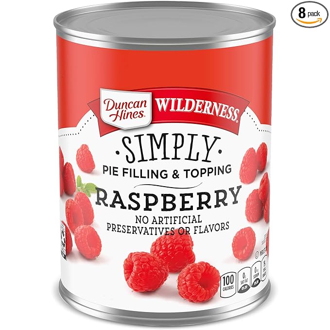 Duncan Hines Wilderness Raspberry Pie Filling and Topping 21 oz. (Pack of 8)
