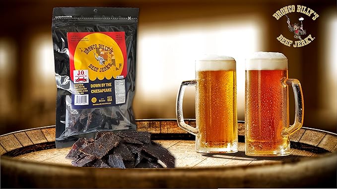 Bronco Billy's Beef Jerky Down By The Chesapeake Half Pound Resealable Bag