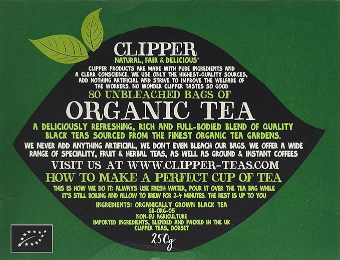 Clipper Organic Everyday Tea Bags (80) - Pack of 2