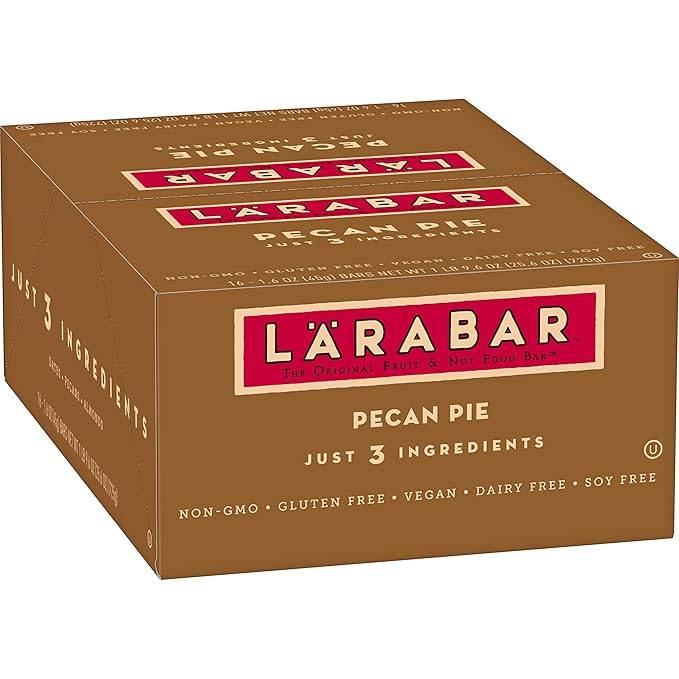 LÄRABAR Pecan Pie (16 Ct) and Cashew Cookie (16 Ct) Gluten Free Vegan Fruit &amp Nut Bars