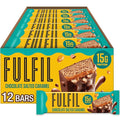 FULFIL Protein Snack Bars Chocolate Salted Caramel Flavored Gluten Free with 15g Protein Pantry Staples 12 Count