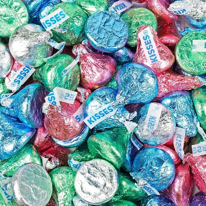 85 Pcs Easter Pals Candy Stickered Kisses Chocolate Party Favors (13.6oz Approx. 85 Pcs)