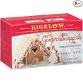 Bigelow Tea Ginger Snappish Herbal Tea Caffeine Free Tea with Ginger and Lemon Holiday and Christmas Tea 18 Count Box (Pack of 6) 108 Total Tea Bags