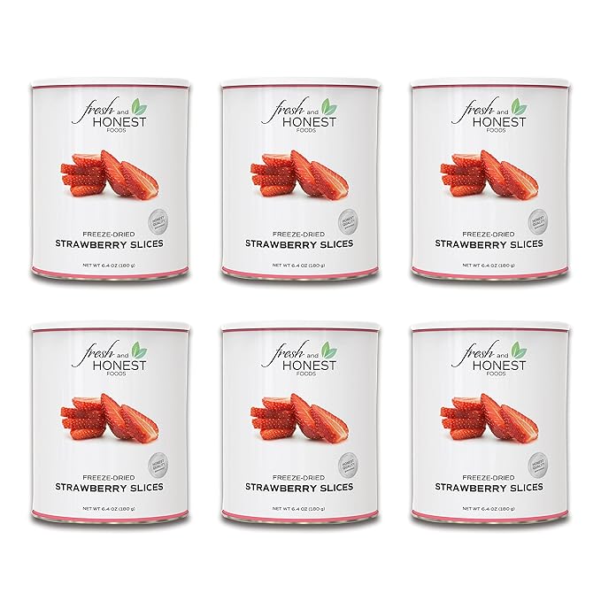Fresh and Honest Foods 100% All Natural Freeze Dried Mixed Berries Delight 7.9 OZ #10 Can Perfect for Emergencies Food Storage Survival (06 Cans)