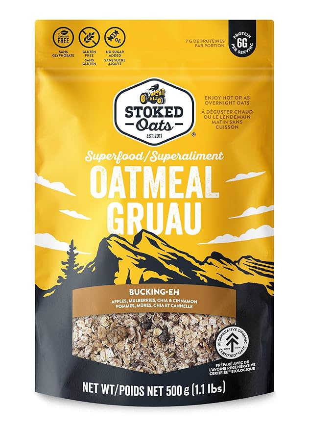 Stoked Oats Buck Wild Blend Oatmeal 11.3 oz (Pack of 8)
