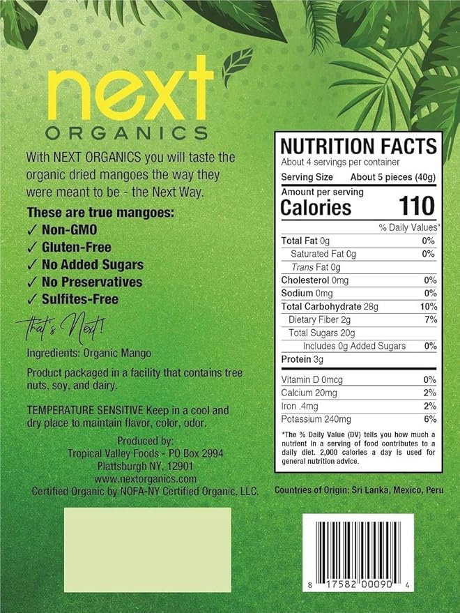 Next Organics Dried Fruit Variety Pack (6 oz Mango Coconut Figs) (Pack of 3)