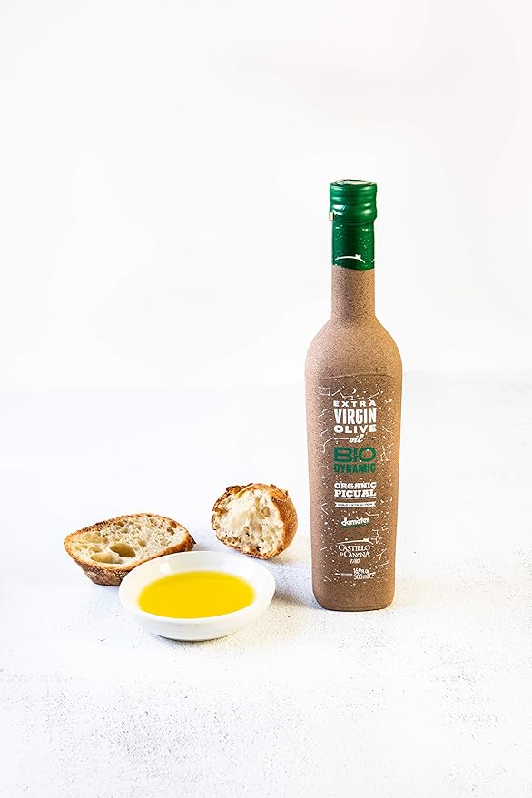 Castillo de Canena Organic Extra Virgin Olive Oil | 500 Milliliters/16.9 Ounces | Cold Pressed | From Spain | Biodynamic &amp 100% Environmentally Sustainable (Picual)