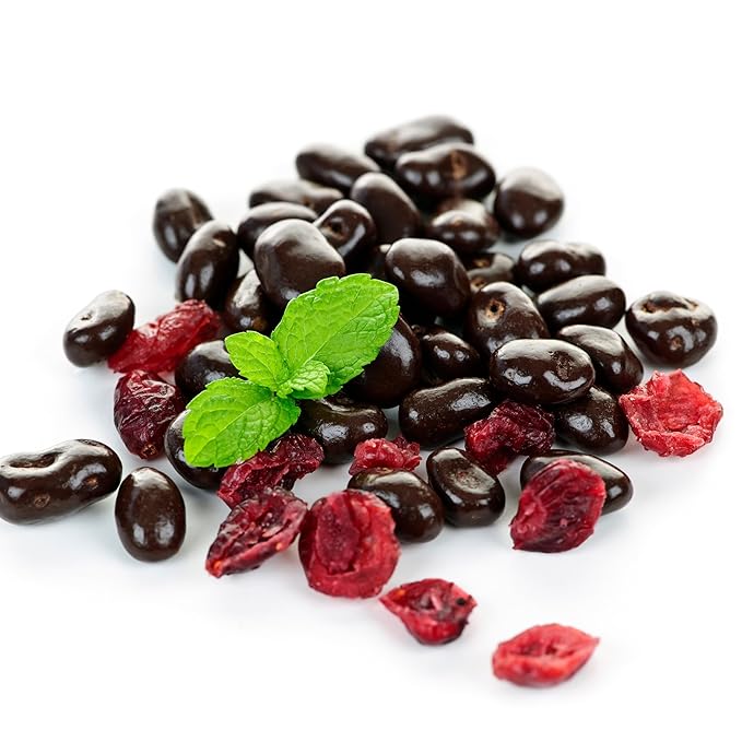 Yupik Milk Chocolate Covered Cranberries 2.2 lb (35.2 oz) Kosher Dried Fruits Dried Cranberries Dipped in Fine Milk Chocolate Smooth &amp Chewy Sweet Snacks Chocolate Candy For Topping &amp